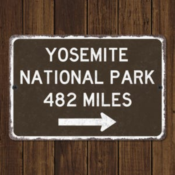 CIFbuy优胜美地国家公园定制距离标牌 个性化纪念品金属复古路牌复制品墙饰(TikTok、temu下自提)-7