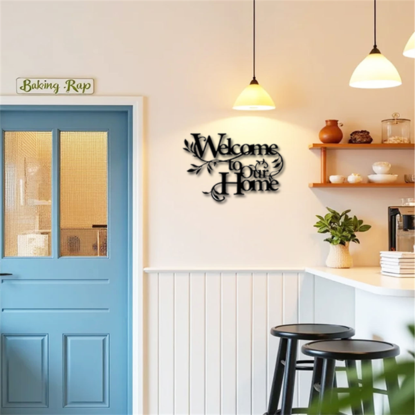 CIFbuy复古农家风格铁制墙面装饰牌 生活起点爱无止境 防水耐用乡村家居装饰(TikTok、temu下自提)-3