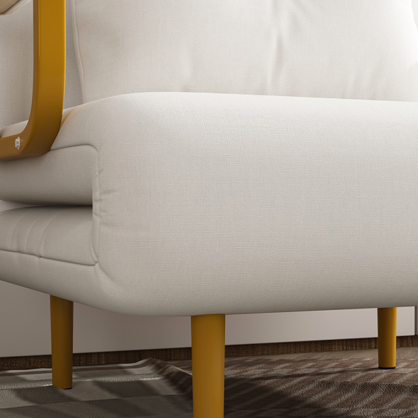 三合一折叠沙发床/可转换座椅 - 五档可调节靠背，带枕头，节省空间，适用于客厅、卧室和办公室（白色）-15