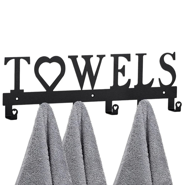 CIFbuy哥特风黑色铁制壁钩浴室厨房门厅多用途免打孔挂钩(TikTok、temu下自提)-1