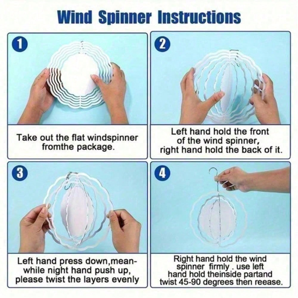 CIFbuy 3D美国国旗旋转风动装饰 户外庭院花园爱国金属风铃 TikTok、temu下自提-10