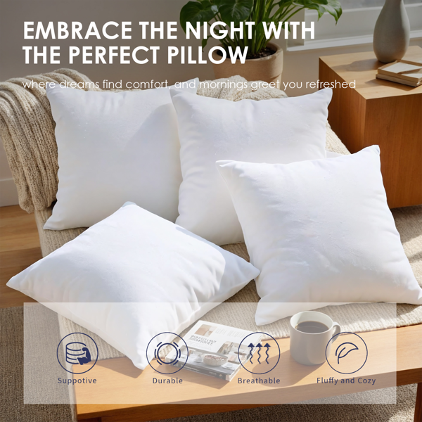以双只装的价值，提升多个空间的舒适度。这款白色抱枕芯（18英寸）填充饱满，随时为您的沙发和卧室注入柔软氛围。免去枕套的设定，让您拥有完全的搭配自由与更直接的触感。-7