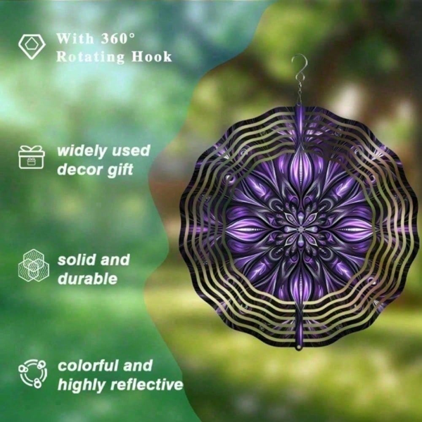 CIFbuy 4合1太阳能风动装饰 户外花园庭院阳台艺术摆件（TikTok、temu下自提）-5