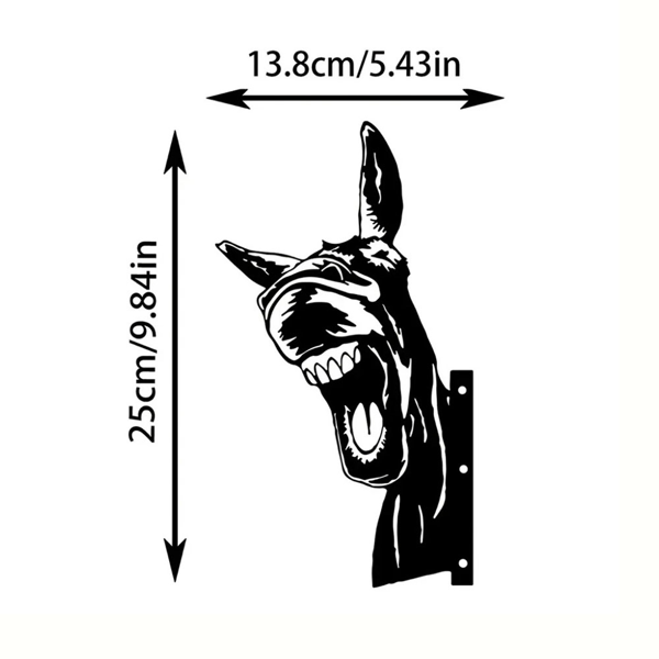 CIFbuy复古铁艺驴子墙面艺术雕塑乡村农舍西部金属装饰庭院花园露台礼物(TikTok、temu下自提)-6