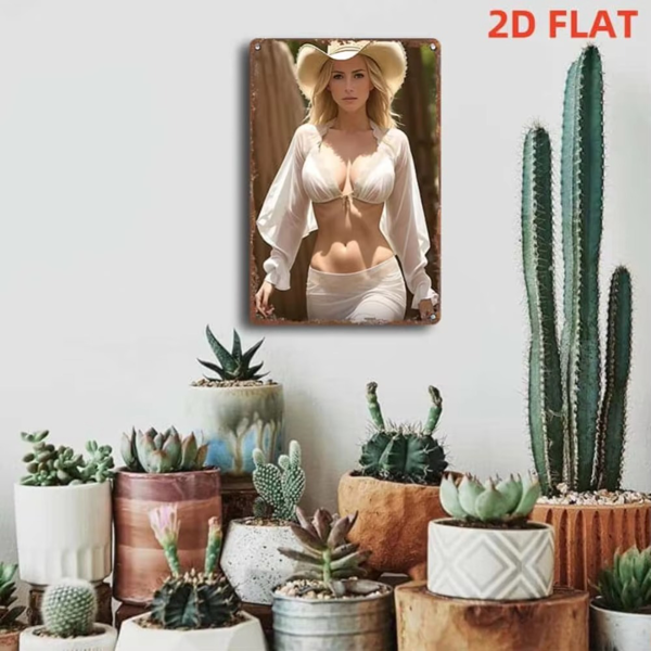 复古西部铝制装饰壁板 8x12英寸 酒吧车库咖啡馆墙面艺术装饰 TikTok、temu下自提-4