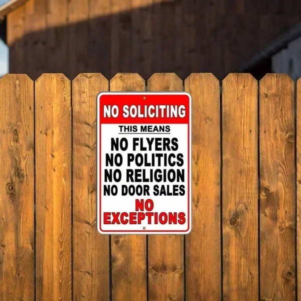 CIFbuy拒绝推销金属标牌免打扰告示牌安全防护门牌(TikTok、temu下自提)-9