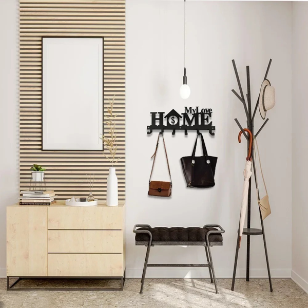 CIFbuy简约黑色墙面挂钩多用途家用收纳挂件（TikTok、temu下自提）-2