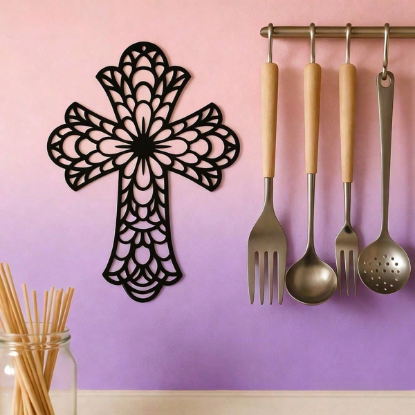 CIFbuy复古十字架金属墙饰 教堂风现代家居装饰 圣诞感恩节暖心礼物(TikTok、temu下自提)-1