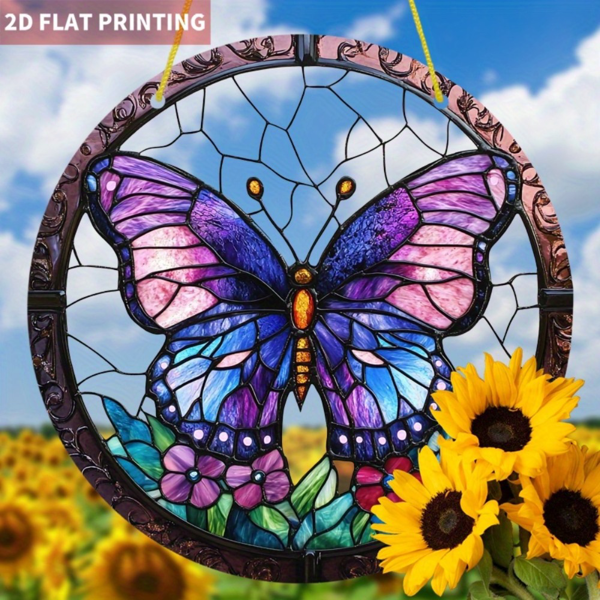 CIFbuy立体蝴蝶花卉亚克力阳光捕捉窗贴家居花园装饰礼物（TikTok、temu下自提）-4