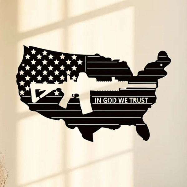 CIFbuy复古做旧美国国旗金属墙面装饰铁制挂件(TikTok、temu下自提)-6