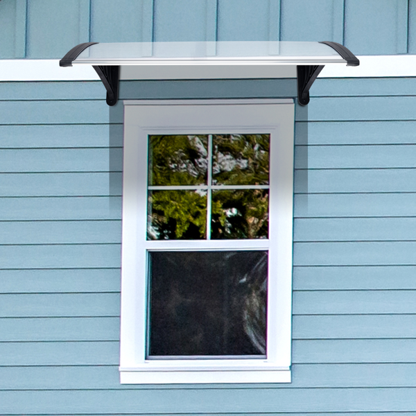 【同款编码：87203302】40*32in 透明板黑色支架 雨篷 塑料支架 阳光板 前后铝条-25