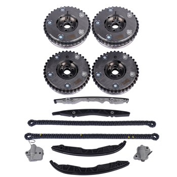 正时链条套装 Timing Chain Kit w/ Tensioner Guide & Phaser Replacement for Ford F-150 Edge Fusion, Lincoln Continental 2.7L V6