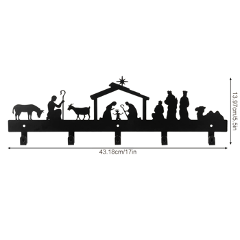 CIFbuy 圣诞袜壁挂装饰多挂钩金属挂架可收纳节日礼物装饰品（TikTok、temu下自提）