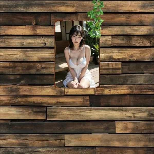 CIFbuy动漫女郎复古铝牌 客厅装饰 墙壁装饰 赠送礼物（TikTok、temu下自提）-5