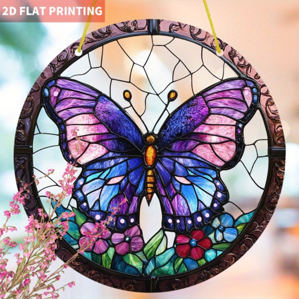 CIFbuy立体蝴蝶花卉亚克力阳光捕捉窗贴家居花园装饰礼物（TikTok、temu下自提）-1