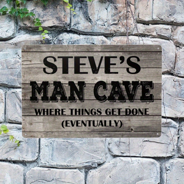 CIFbuy个性化复古墙面牌匾车库花园装饰无电力金属标识牌手工定制(TikTok、temu下自提)-4