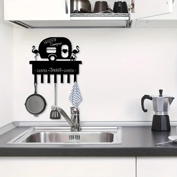 CIFbuy重型三层铁制壁挂置物架带挂钩 厨房浴室储物空间节省解决方案（TikTok、temu下自提）-6