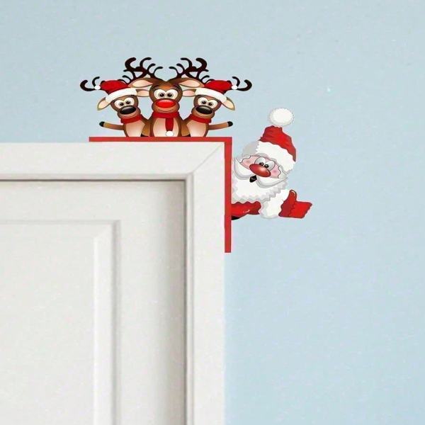 CIFbuy防水驯鹿圣诞门饰户外庭院室内节日装饰(TikTok、temu下自提)-2