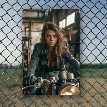 CIFbuy复古摩托车铝制标牌 墙面装饰酒吧车库咖啡厅 (TikTok、temu下自提)