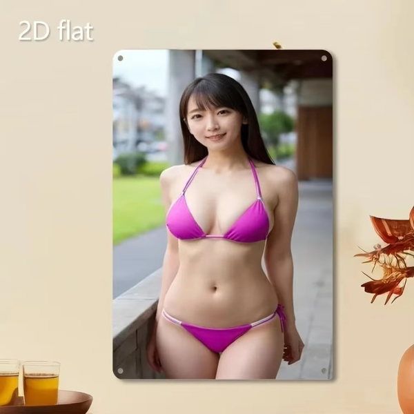 CIFbuy 金属比基尼美女艺术装饰牌 TikTok、temu下自提-1