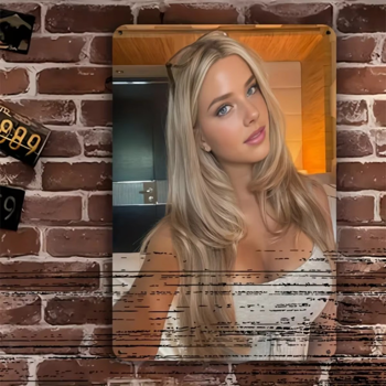 CIFbuy复古金发女士金属壁饰铝艺术客厅装饰（TikTok、temu下自提）