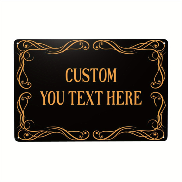 CIFbuy个性化定制户外金属标牌 黑色蕾丝设计 交通安全警示标志 8x12英寸(TikTok、temu下自提)-7