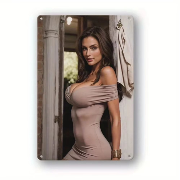 CIFbuy复古火焰金属墙面装饰艺术品 优雅弯曲女性轮廓家居酒吧咖啡馆装饰（TikTok、temu下自提）-2