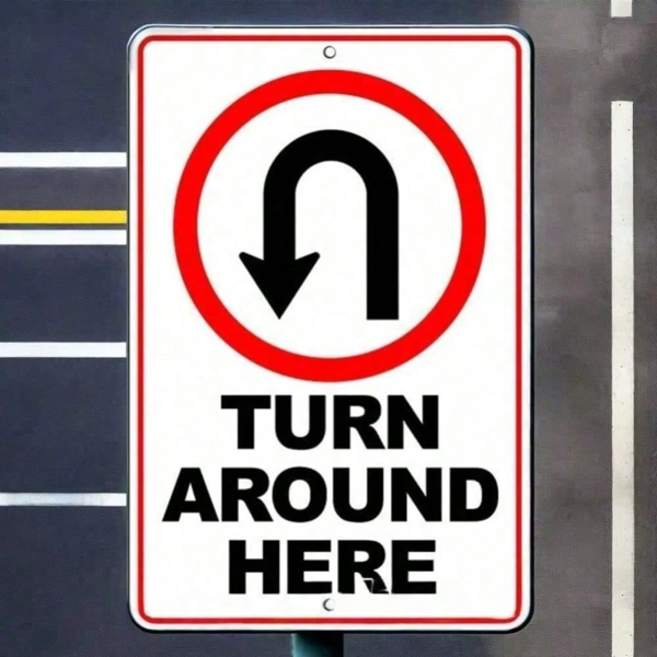 CIFbuy复古U形弯道路标金属牌装饰 TikTok、temu下自提-2