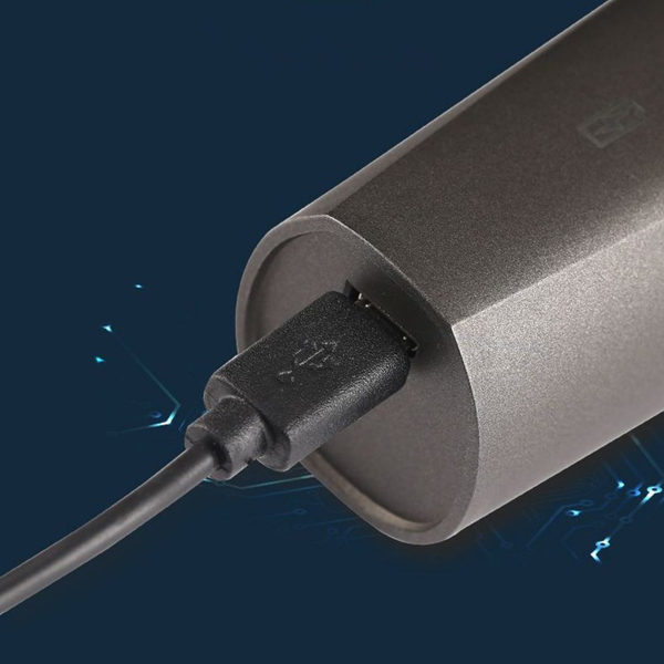 USB充电三合一男士专业多功能脸颊胡须修剪机男士鼻子头发修剪理发师剃须刀机蓝色 (物流仅支持发USPS，TK/TEMU仅自提)-5