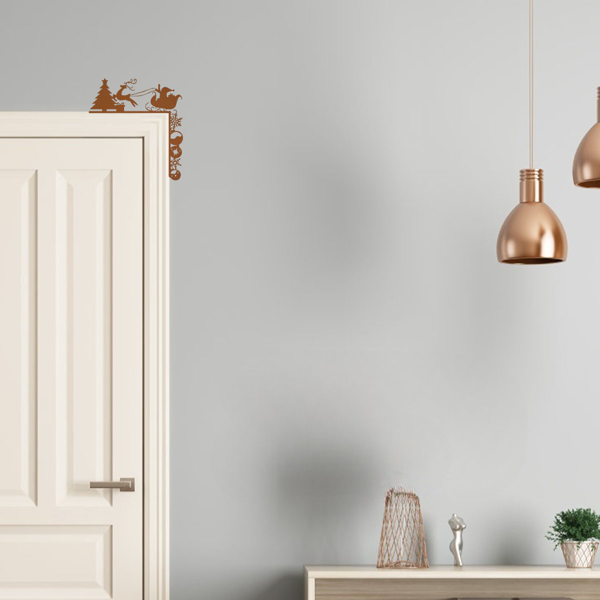 CIFbuy复古金属雪橇墙饰 乡村农舍圣诞装饰客厅壁挂(TikTok、temu下自提)-5