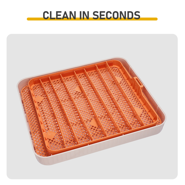 56H 美规 孵化器 110V 85W 56枚  ABS+PET 橙白机身透明上盖 LED照蛋功能升级 全自动翻蛋 温湿华氏度双显 自动控温控湿 多功能卡条蛋盘-6