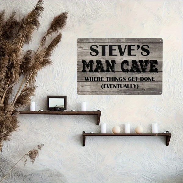 CIFbuy个性化复古墙面牌匾车库花园装饰无电力金属标识牌手工定制(TikTok、temu下自提)-6