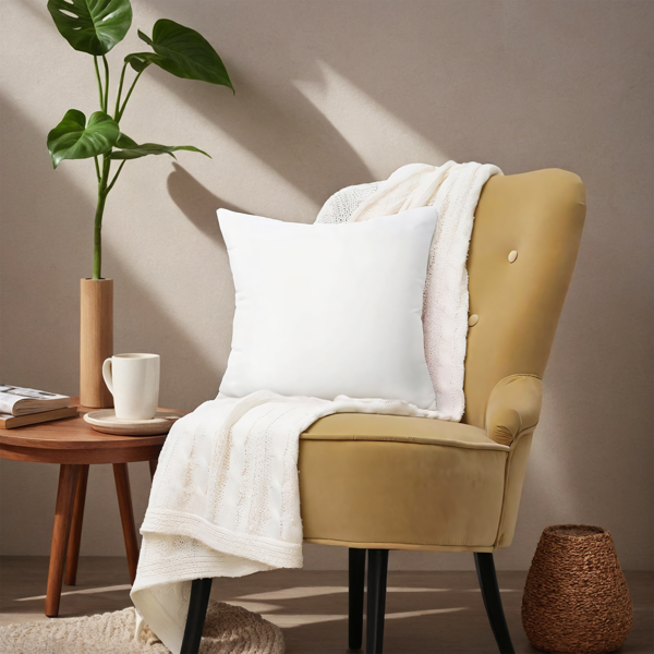 用这套22英寸白色抱枕芯轻松焕新家居氛围。饱满的造型能立即提升沙发和床铺的视觉效果，同时增加实用舒适度。不带枕套的设计让您可以根据季节或心情自由变换风格，打造个性化生活空间。-4