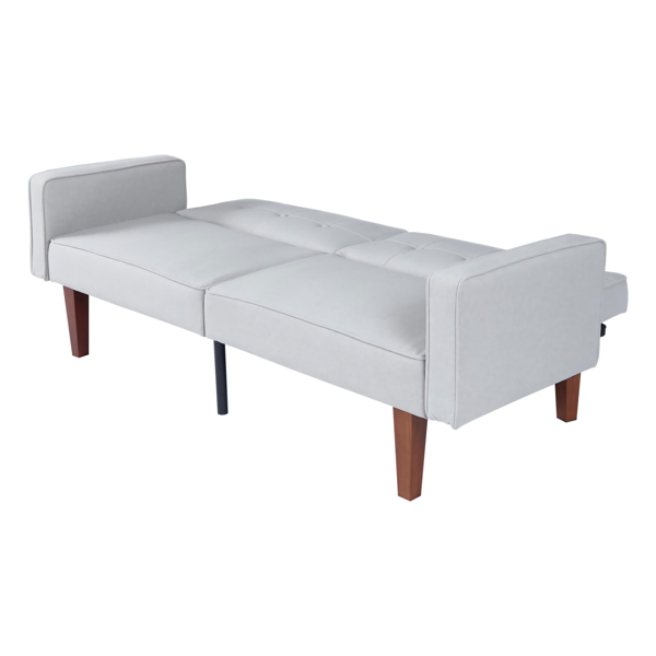 现代棉型织物沙发｜簇绒可调节靠背休闲沙发｜木脚+金属支撑脚客厅沙发-2