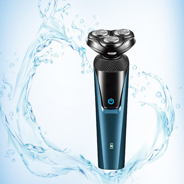 USB充电三合一男士专业多功能脸颊胡须修剪机男士鼻子头发修剪理发师剃须刀机蓝色 (物流仅支持发USPS，TK/TEMU仅自提)-9