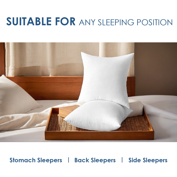 这套两只装白色抱枕，是提升家居舒适度的基础之选。18英寸标准尺寸，饱满聚酯纤维填充，为沙发和卧室带来立即可感的柔软支撑。不带枕套，方便您自由搭配，或直接享受其简约质感。-3