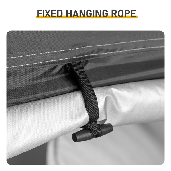 6.8X4.9FT 黑色 圆弧形 储物棚  双门(前侧和右侧) 内部配收纳袋 黑色玻纤杆框架 210DPU银胶牛津布 自行车储物棚 配拎包-13