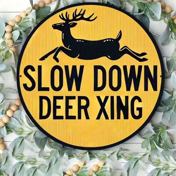 CIFbuy金属减速麋鹿过街标志牌墙面装饰艺术（TikTok、temu下自提）-6