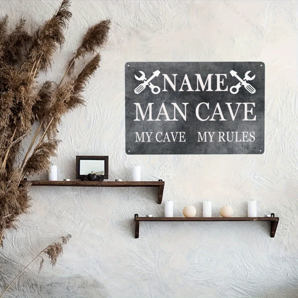 CIFbuy定制金属雕刻牌复古风格个性化墙饰车库工坊礼物（TikTok、temu下自提）-5