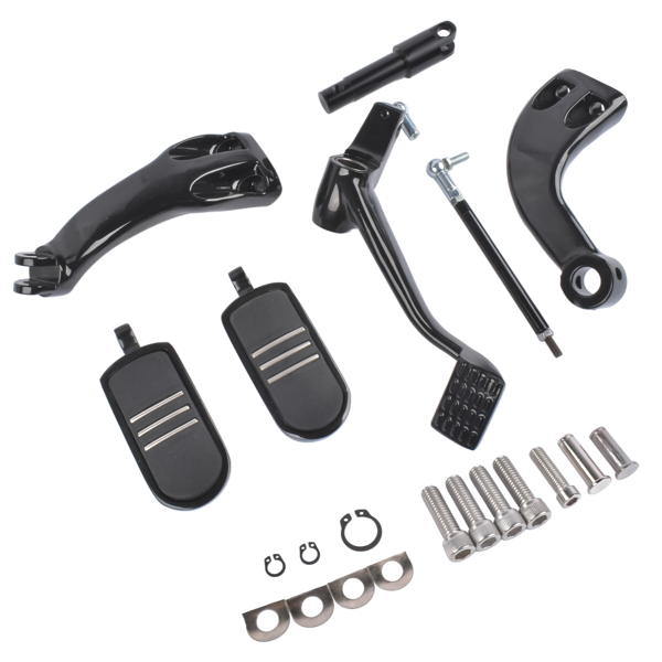 前置脚踏 Mid Control Shifter Lever Pegs Kit Black Fits for Harley Sportster Forty Eight Iron XL883 XL1200 Models 2004-2013-5
