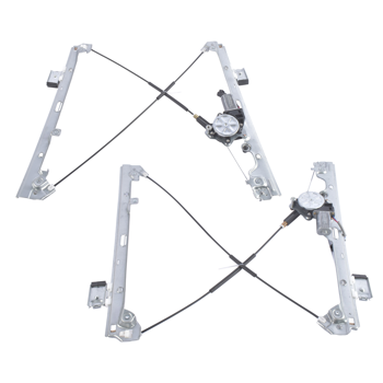玻璃升降器 Front Left and Right Window Regulator with Motor Fits for Chevrolet Avalanche GMC Sierra Pickup SUV 1999-2007 2Pcs