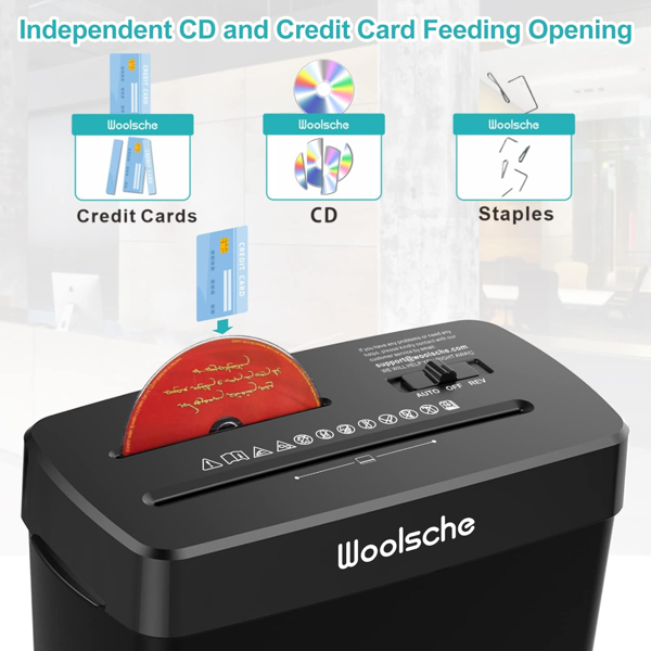 文件碎纸机、碎纸机 8 张文件碎纸机，安全级别 P-4，横切，信用卡/CD，家庭办公用碎纸机-2