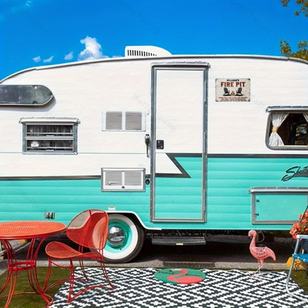 CIFbuy个性化金属火坑标志 户外室内装饰牌可定制营火主题铭牌（TikTok、temu下自提）-5