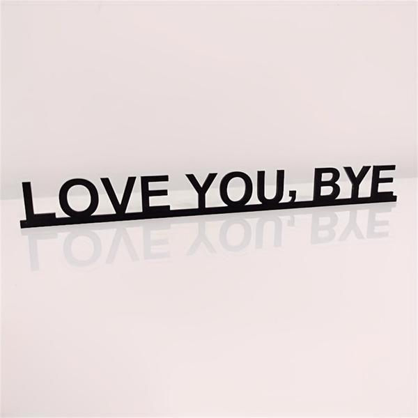 CIFbuy经典“LOVE YOU BYE”金属标识图案墙面装饰品，营造节日氛围的装饰品，适用于情人节、复活节、感恩节的室内装饰，适用于客厅、卧室的墙面装饰，是精美的家居装饰艺术品或墙面雕塑。(TikTok、temu下自提)-1