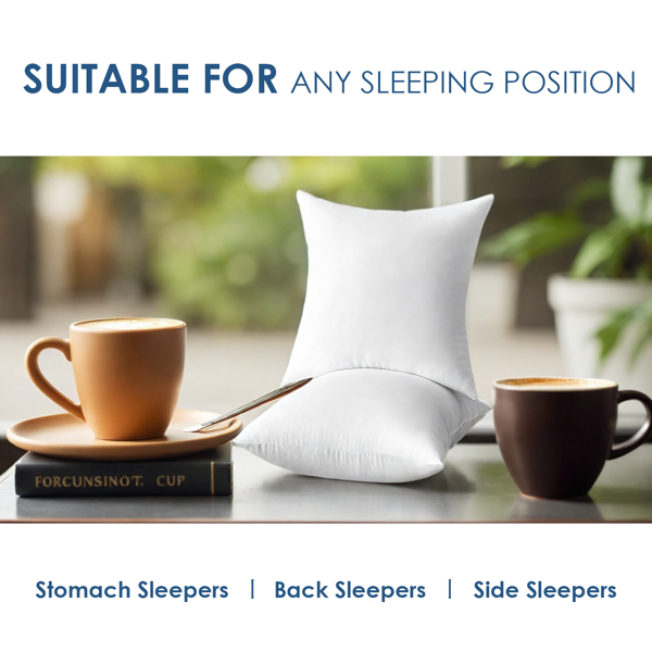 22x22英寸超大抱枕芯一对，精选优质填充材料，柔软度与支撑力完美平衡。白色简约设计适合各种家居风格，可自由搭配心仪的枕套。无论是在客厅沙发还是卧室床上，都能为您带来极致舒适的休憩体验。-4