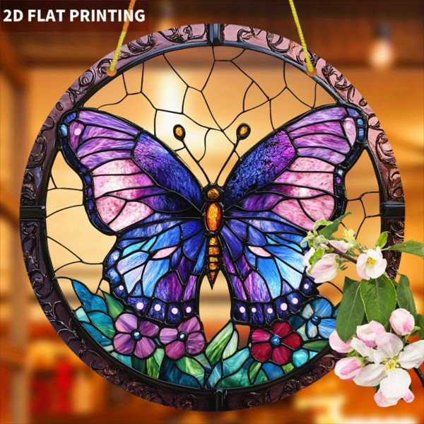 CIFbuy立体蝴蝶花卉亚克力阳光捕捉窗贴家居花园装饰礼物（TikTok、temu下自提）-5