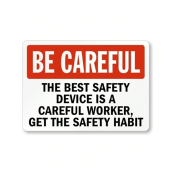 CIFbuy注意安全增强警告标志 坚固金属材质 户外室内使用（TikTok、temu下自提）