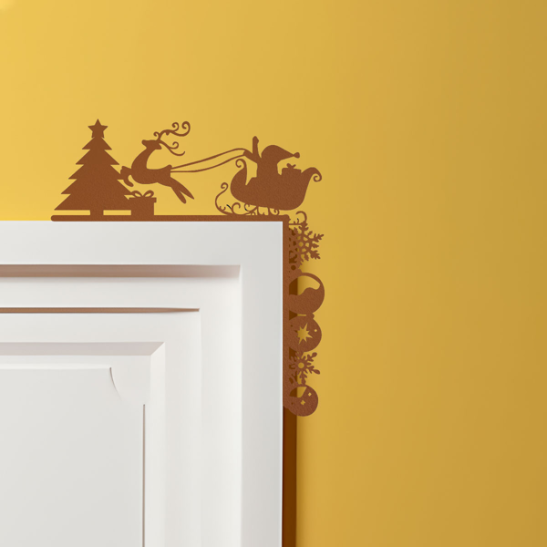CIFbuy复古金属雪橇墙饰 乡村农舍圣诞装饰客厅壁挂(TikTok、temu下自提)-4
