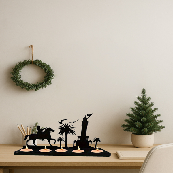 CIFbuy现代简约鹿角烛台套装 木质烛台适用节日装饰（TikTok、temu下自提）-5