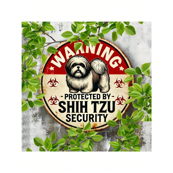 CIFbuy复古史努比狗狗安全金属圆形标志牌艺术墙装饰（TikTok、temu下自提）-7